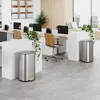 Stainless Steel Garbage Can with Silent Lid, Durable Pedal & Inner Bucket, Pedal Garbage Bin for Kitchen Inside Outside 4