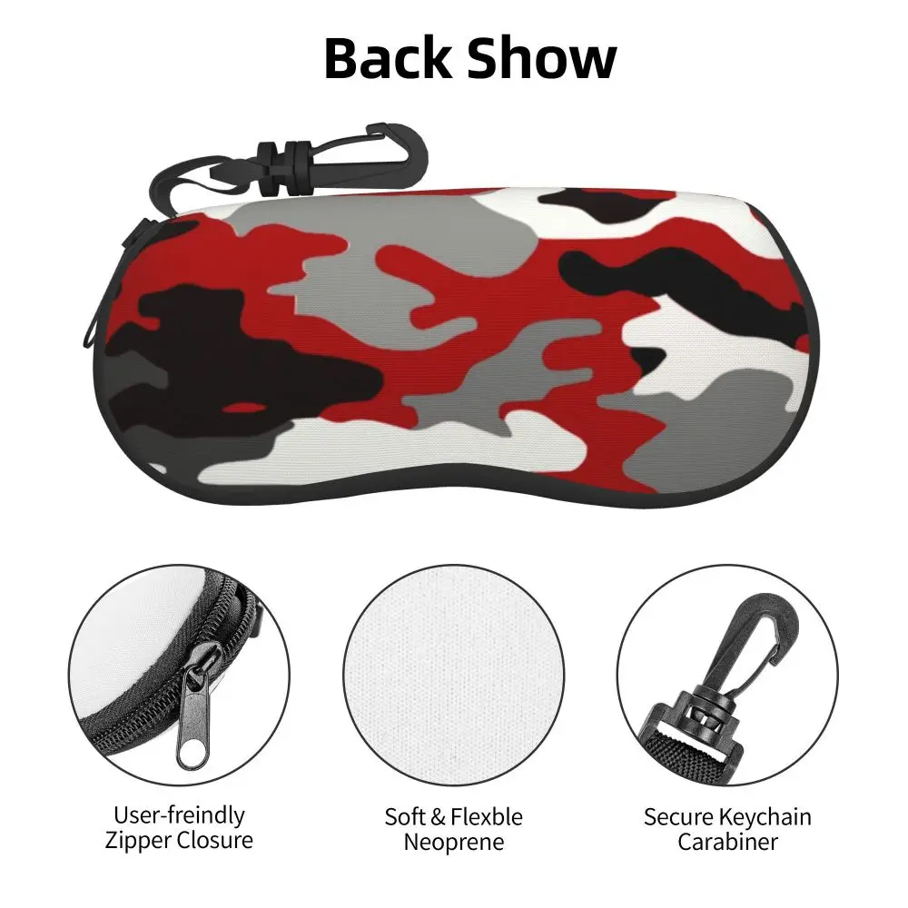 Benutzerdefinierte Flecktarn Camo Sonnenbrille Soft Case Neopren Reißverschluss Camouflage Shell Brillenetui Schutzbox für Brillen – Detail 34