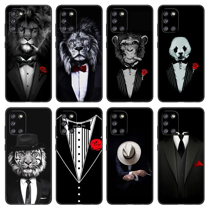 Man Suit Shirt Tie Phone Case For Samsung Galaxy A01 A03 Core A02 A10 A20 S A20E A30 A40 A41 A5 A6 A8 Plus A7 A9 2018 Cover