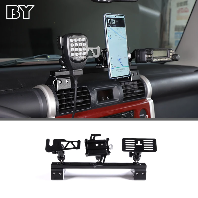 Car Center Console Mobile Phone Bracket Mount Radio Walkie Talkie