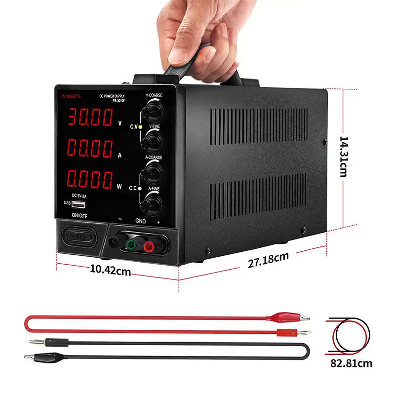 DC Power Supply Variable 30v 10a Kaiweets 4-digit Large Display USB Interface for sale online 