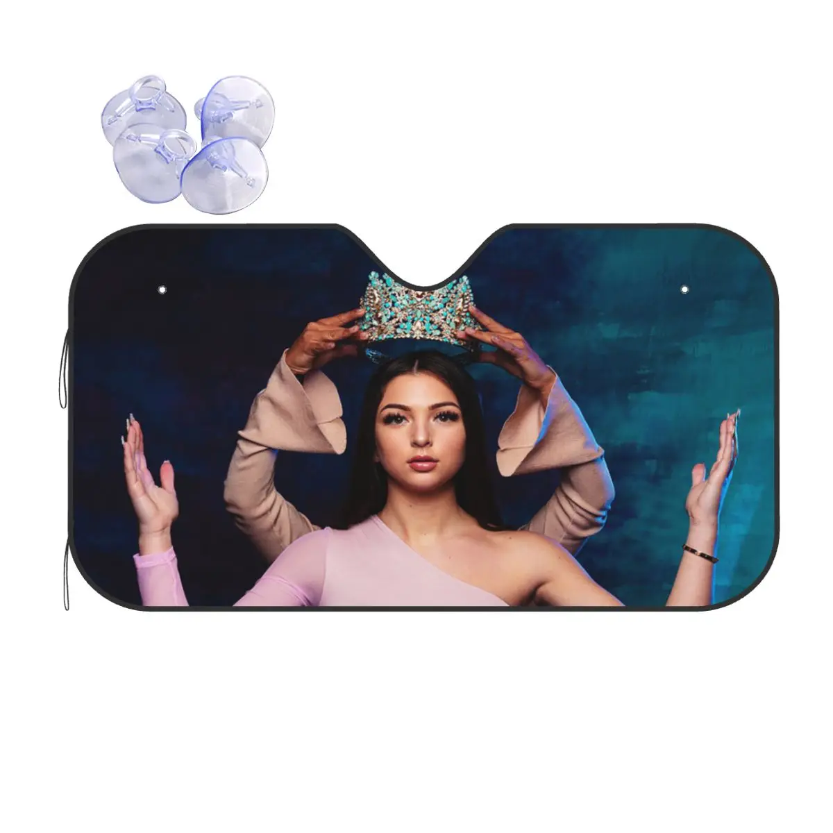 

Полиэстеровый солнцезащитный козырек для лобового стекла Eva Queen 70x130 см, козырек от солнца для автомобиля, УФ-защита