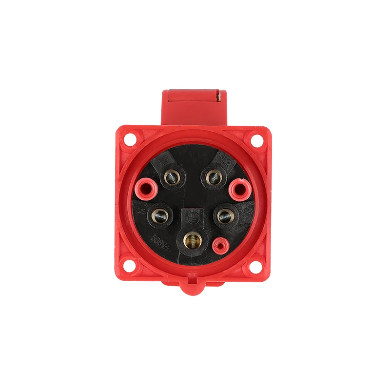 16A 3/4/5Pin IP44 Waterproof Dustproof Durable Electrical Connection aviation plug connector Wall Mount Industrial Aviation Connector Socket Plug