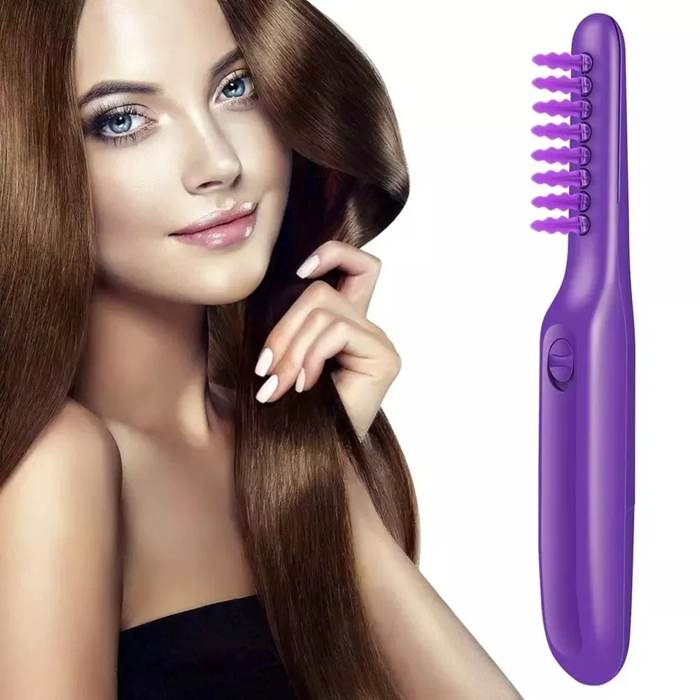 Pente de Cabelo Elétrica Desembaraçar Automático Resolver Emaranhado Alisamento Massagem Pente Molhado Seco Cabeleireiro Ferramenta Estilo 2 Computers & Electronics