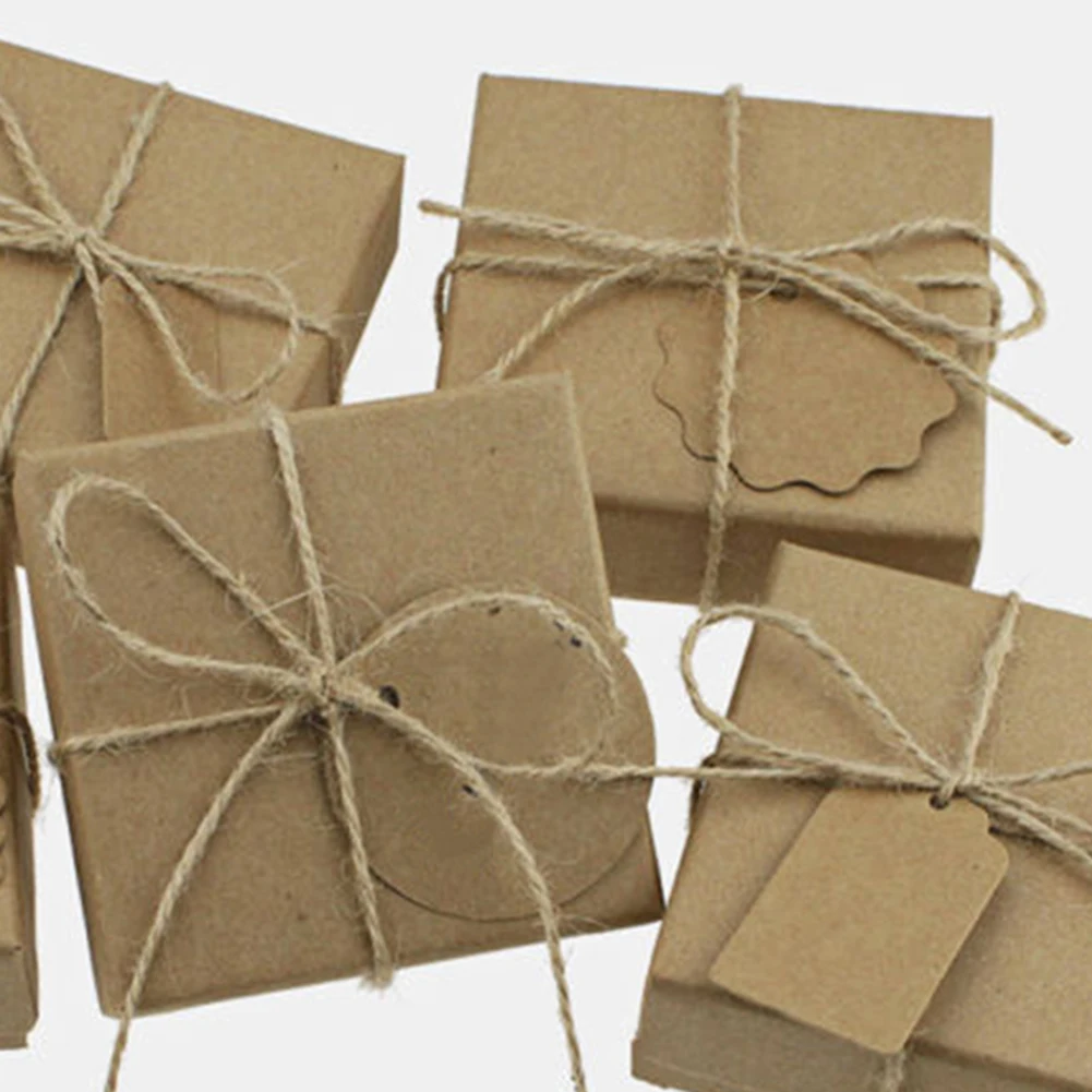 Long Gardening Crafts Bundling Packaging Linen Rope Jute Rope Natural Linen Twine Rustic String Cord DIY String 100m jute rope