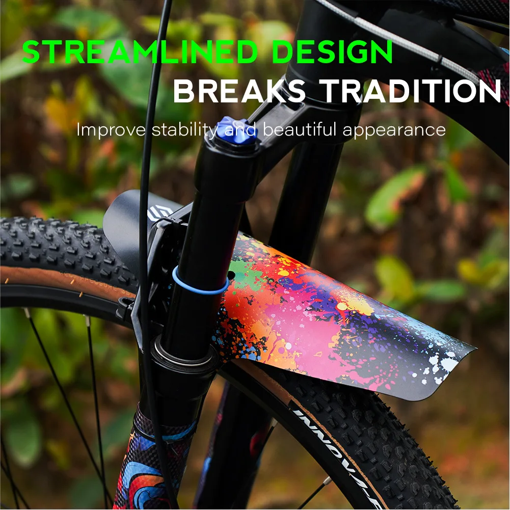 SprintsparkZK colorful BikeFenders Carbon Fiber Front/Rear Mountain Bike Road Tire wing Fenders Bicycle Tire wheel Block bicycle fender