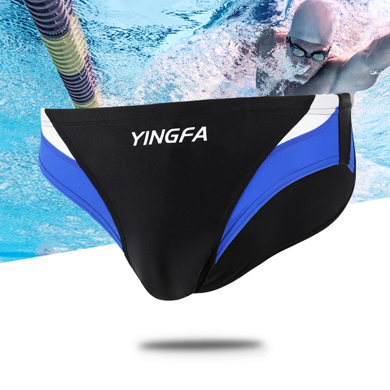 YINGFA Swimwear Men Boys Low Waist Swim Briefs Competitive Swimming Suit Triangle Racing Swimsuits