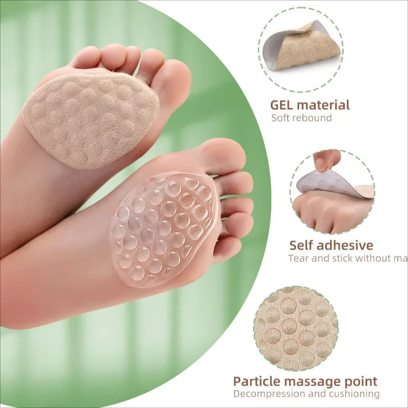 Relieve Pain GEL Forefoot Pad High Heels Reduce Pressure Half Insole Wear Resistant High Elasticity Forefoot Insert