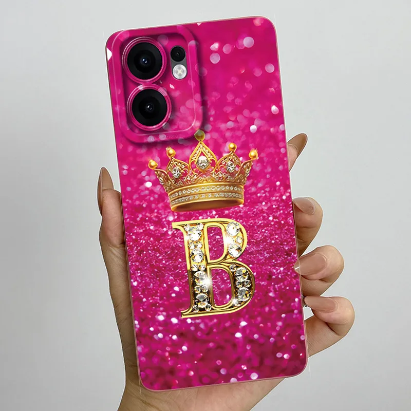Crown Letter Painted Soft Silicone Phone Case - Enhanced Back Cover with Bumper Protection