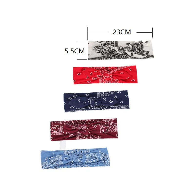 Elastischer Knoten, Paisley-Hasenohren, Stahldraht, fest, niedliches Haarband, Stirnband, Haarschmuck – Detail 4