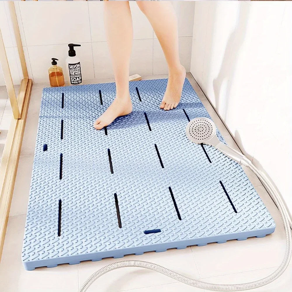 Simple Thickened Bathroom Flannel Soft Floor Mat Shower Room Absorbent Mat Door Household Toilet Non-slip Foot Carpet