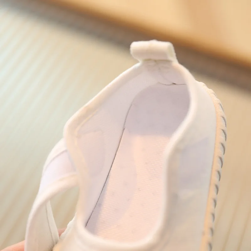 2023 Shallow Mouth Sneakers Girls' Shoes Canvas Shoes Autumn Children's Shoe for Girl Kindergarten Princess Shoes Soft Kid Shoes 4