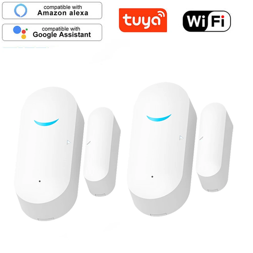 Tuya Smart WiFi Door Sensor Door Open / Closed Detectors WiFi App Notification Alert security alarm support Alexa Google Home laser jammer for cars Alarm Systems & Security