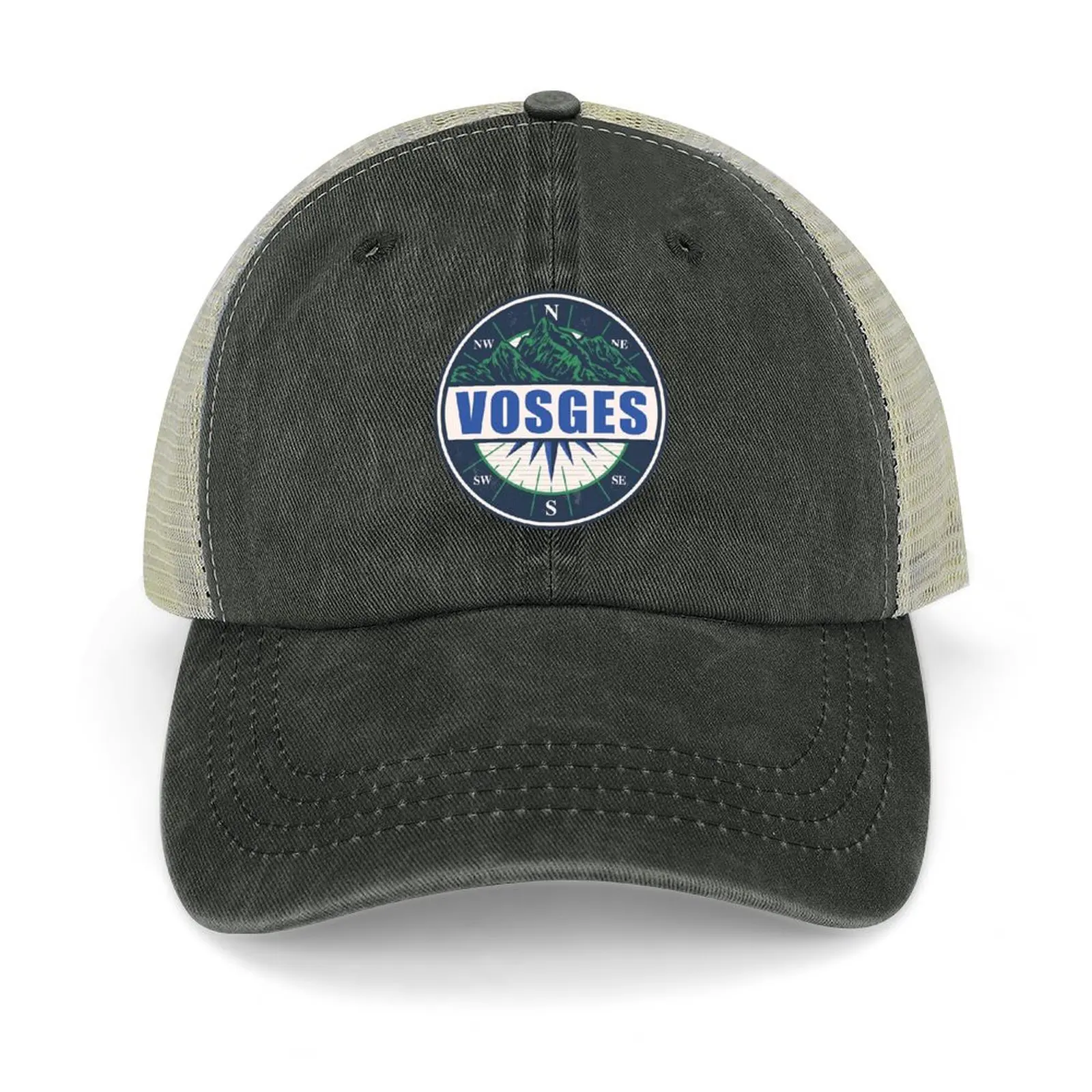 

Vosges France Vintage Mountain Hiking Design Cowboy Hat fashionable Bobble Hat Brand Man cap Caps For Women Men's