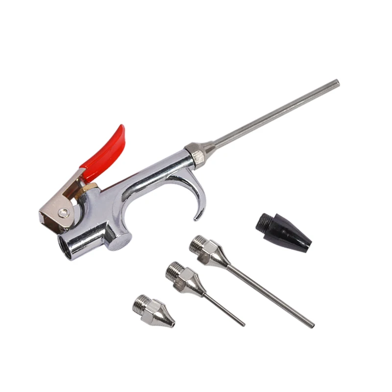 5Pcs/set Air Compressor Blow Gun Metal Tool Air Inlet Kit Spray Blower Inflatable Nozzle Pneumatic Tool Dust Cleaning Tool Kit 3