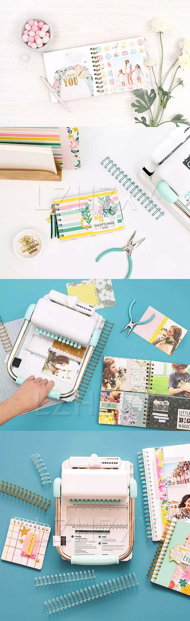 Description Picture 6 of itemBook Binding Machine Compatible with Wire or Spiral Coils Professional Books Notebooks Manual binding machine