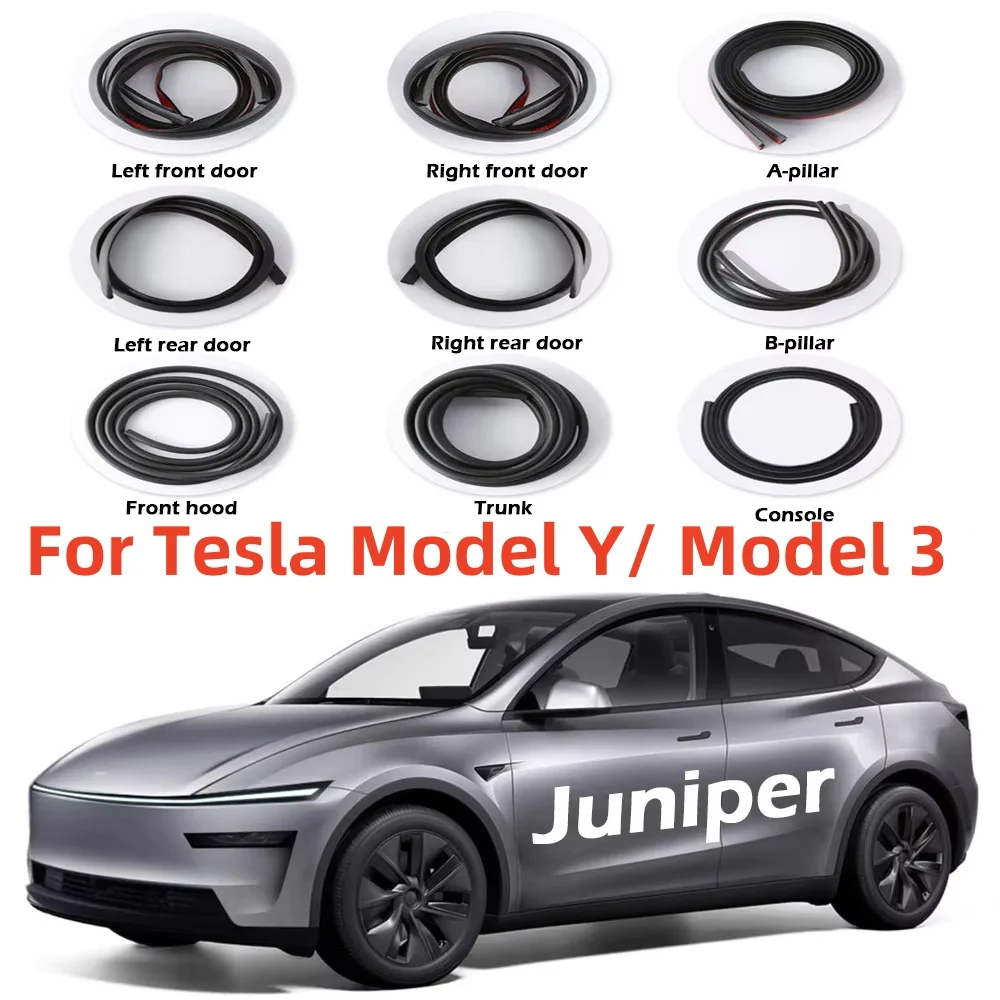 Tesla Model Y Model 3 하이랜드 도어 고무 씰 방음 날씨 스트리핑 트..
