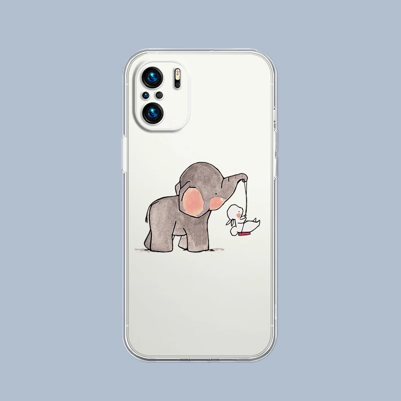 Cartoon Couple Style Soft TPU Clear Phone Case Gift Cover