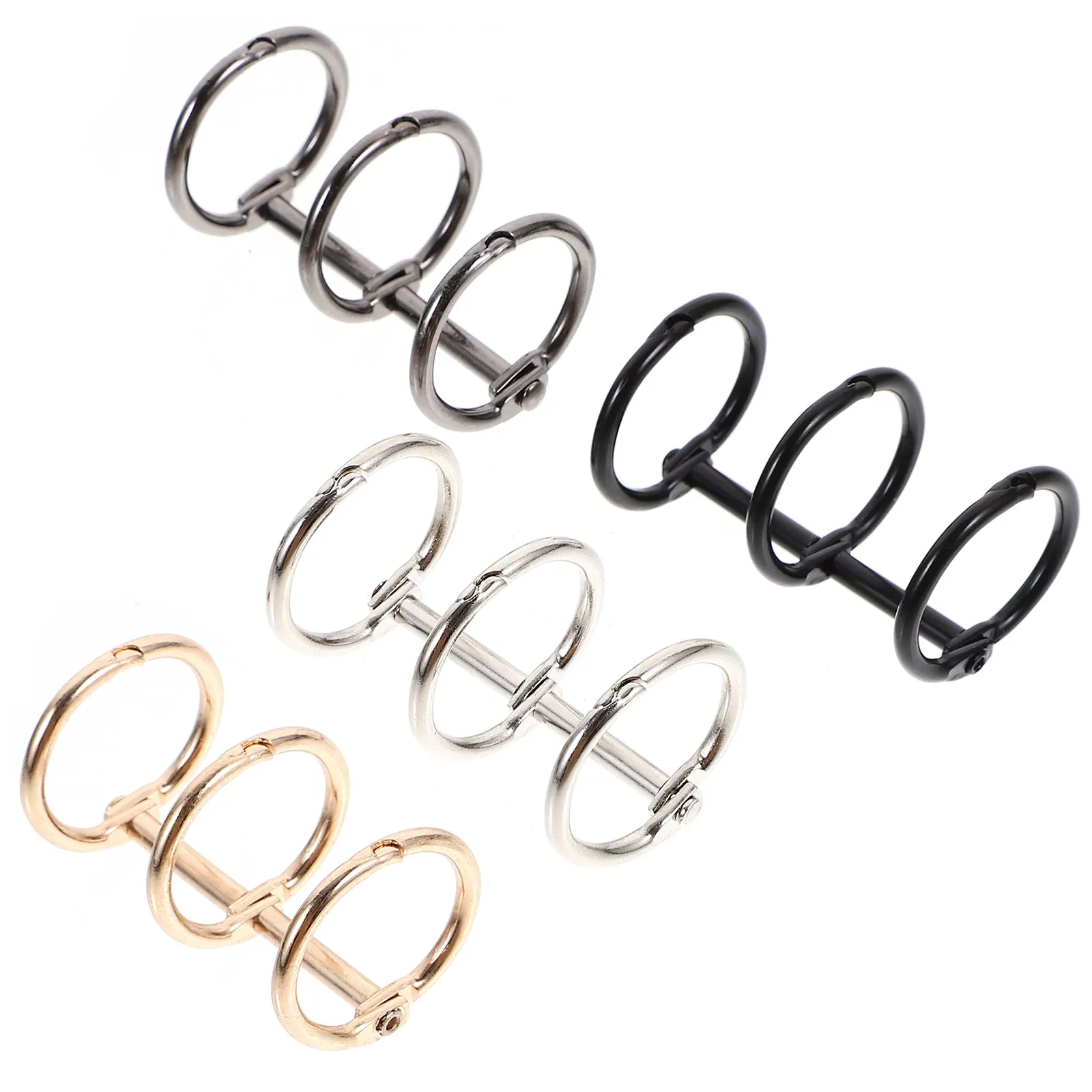 4개입 강력한 금속 3홀 바인더 링, 쉽게 열리는 루즈리프 바인더 링, DIY 저널 스크랩북 파일 정리용 문구류