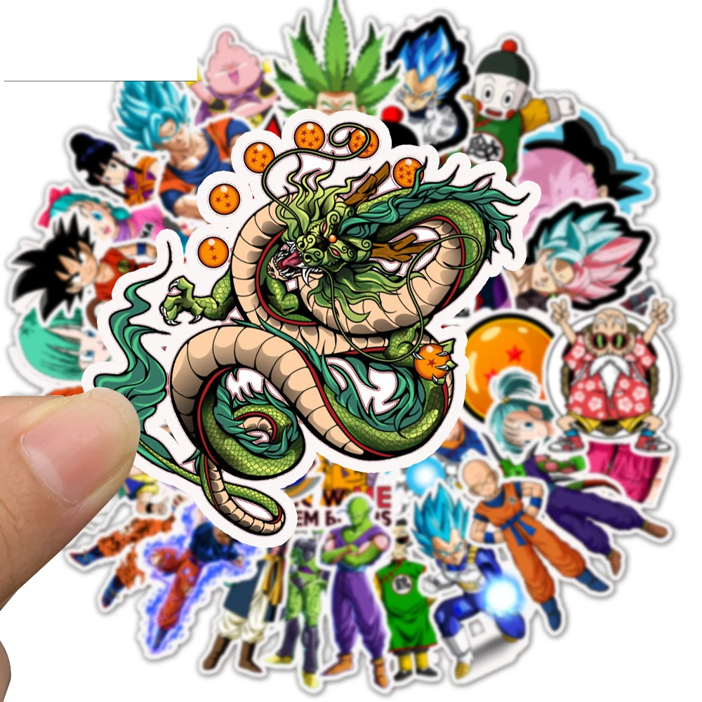 50 Stück Dragon Ball Aufkleber Anime Cartoon Laptop Handy Gitarre Buch Sticker Skateboard Dekoration Graffiti Aufkleber Pack Spielzeug – Detail 4