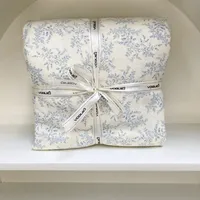 Washed Cotton Linen feeling  Nature Soft Breathable Comfortable(1Duvet Cover+1Flat Bedsheet+Bed Sheet+ 2Pillowcases) Twin Double 1