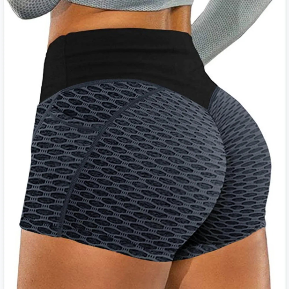 New Women High Waist Honeycomb Yoga Shorts Seamless Workout Elastic Buttocks Sportswear Impact Fitness Leggings Gym sports shorts running shorts yoga shorts workout shorts