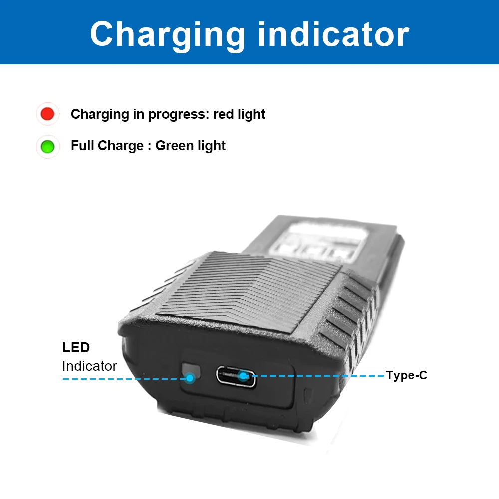 Baofeng UV-82 Li-ion Battery USB Type-C Charger 2800mah Enlarge 3800mAh BL-8 Original For Radio UV-82 UV-82GHp UV-82-8W UV89