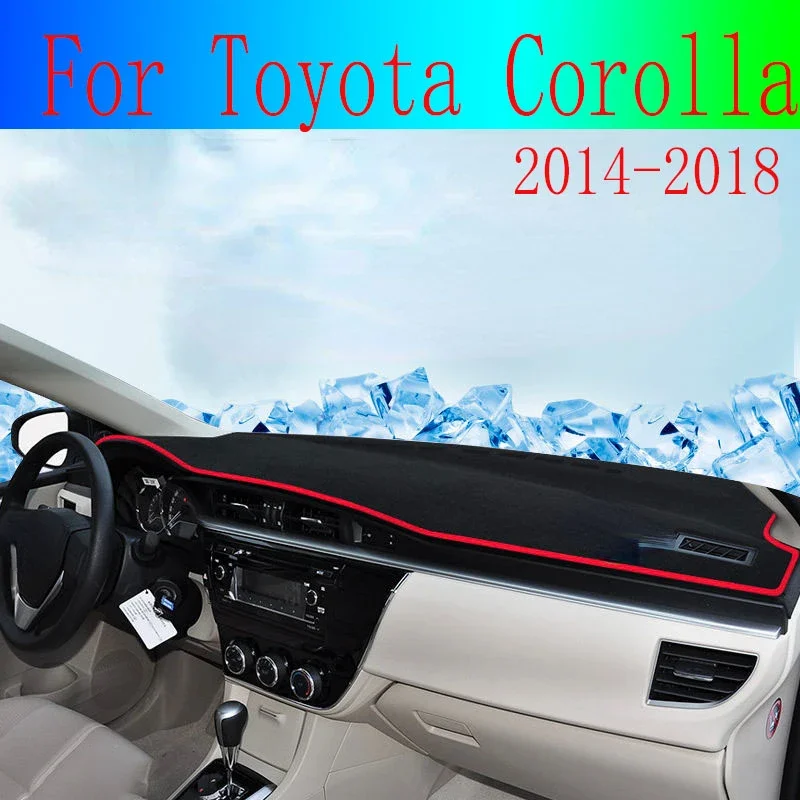 

For Toyota Corolla Car Dashboard Cover Mat Sun Shade Pad Instrument Panel Carpets Trim Accessories 2014 2015 2016 2017 2018