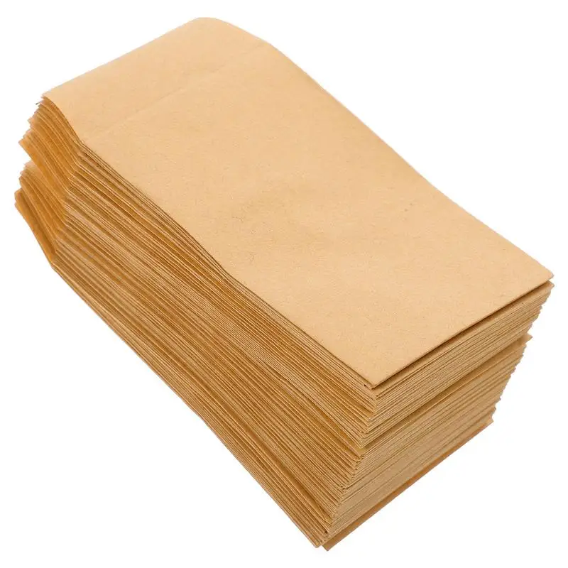 100pcs 11x6cm Kraft Blank Mini Paper Window Envelopes Wedding Invitation Envelope Gift Envelope