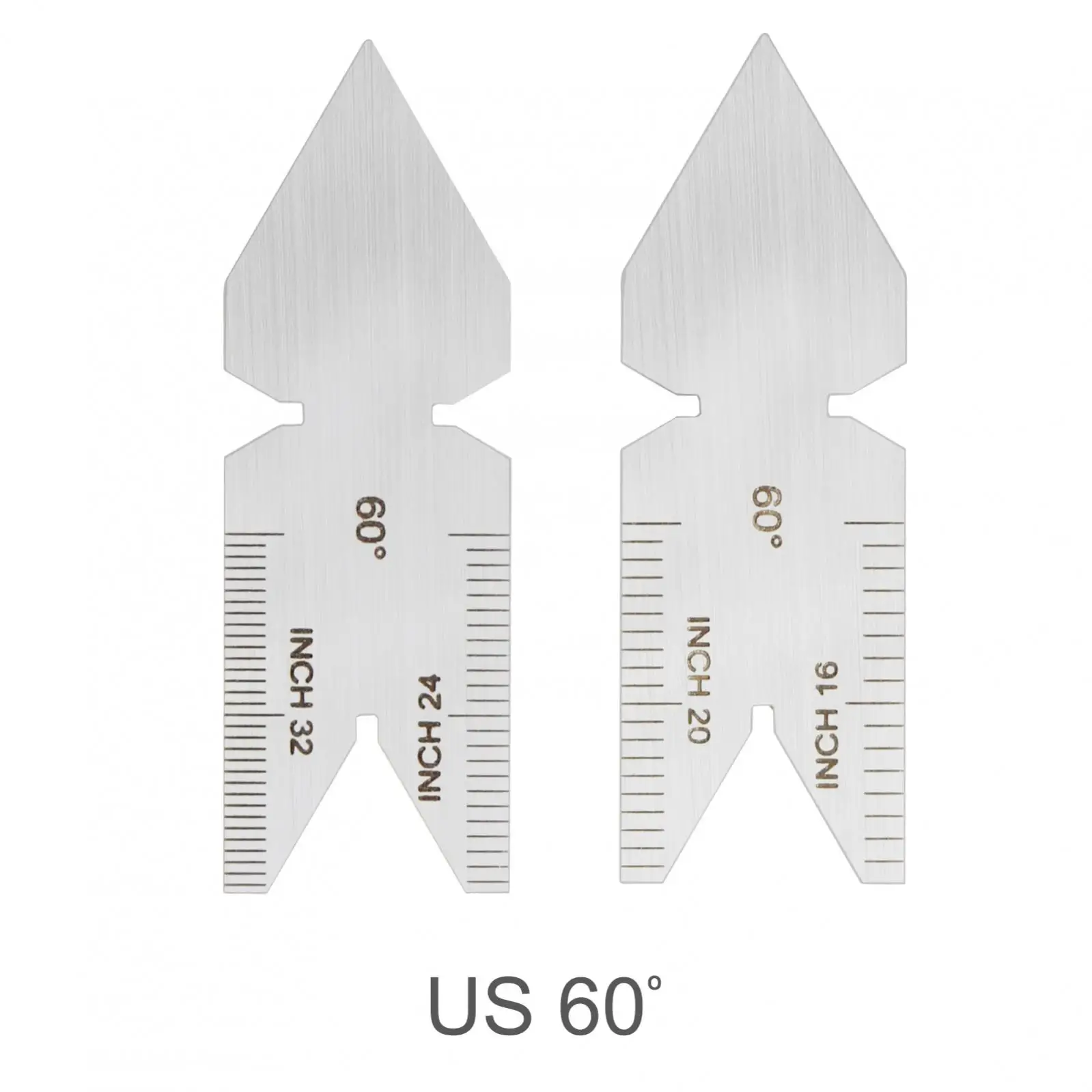 CENTER GAGE WHITWORTH 55 & 60 Degree INCH Metric Screw Thread Pitch Gauge 3PCs E - Foto 4