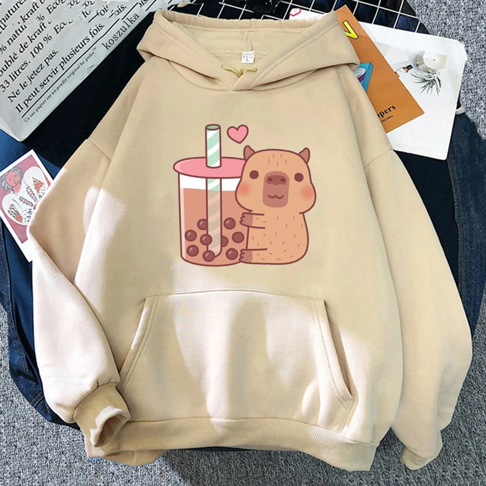 

Cute Capybara Cartoon Graphic Sweatshirts Long Sleeve Women/Men Hoodies Moletom Feminino Kawaii Girls Sudaderas Clothing Casual