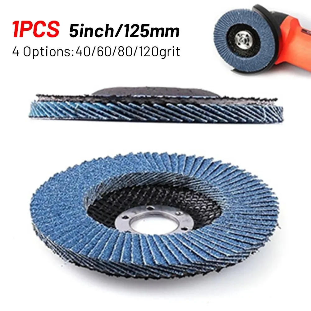 Metal Sanding Flap Discs Angle Grinder Wheels Blade 40/60/80/120grit 5" 125mm