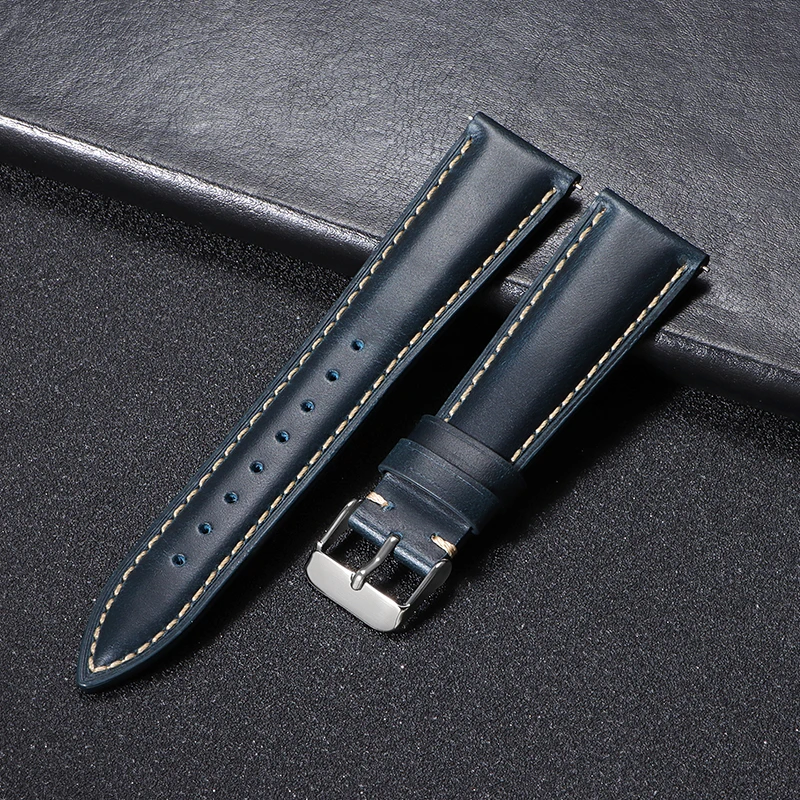Timeless Brown Leather Watch Strap with Pin Buckle
