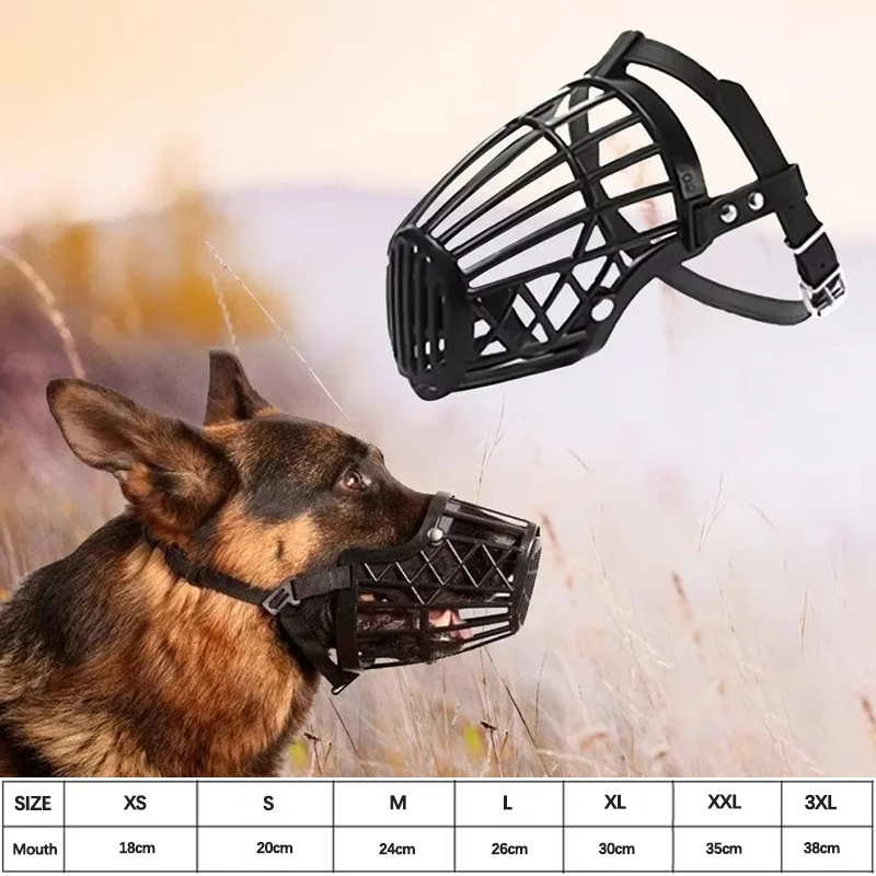 Soft Plastic PU Leather Strong Dog Muzzle Basket Design Anti-biting Adjusting Straps Mask Dog Muzzle for Small Medium Large dog muzzle