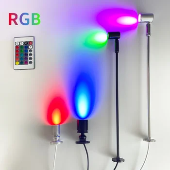 EtrnLED RGB LED 스포트라이트, USB 5V 밝기 조절 미니 천장 스포트라이트, 표면 장착 캐비닛 쇼케이스, 인형 집 쥬얼리 램프, 1W, 3W