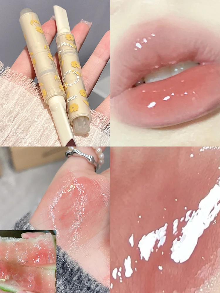 thumbnail image 1 of Gege bear Huayumi Lipstick Moisturizing Mirror Glitter Jelly Love Lipstick lipstick Pen, 1 of 4