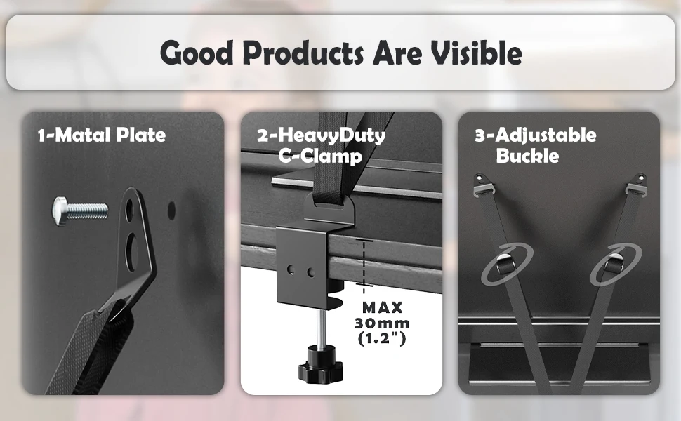 Safety Strap Anti Tip Straps for TV and Furniture Adjustable Anti Tip TV Strap Baby Proofing Child Safety Metal Connectors Clamp