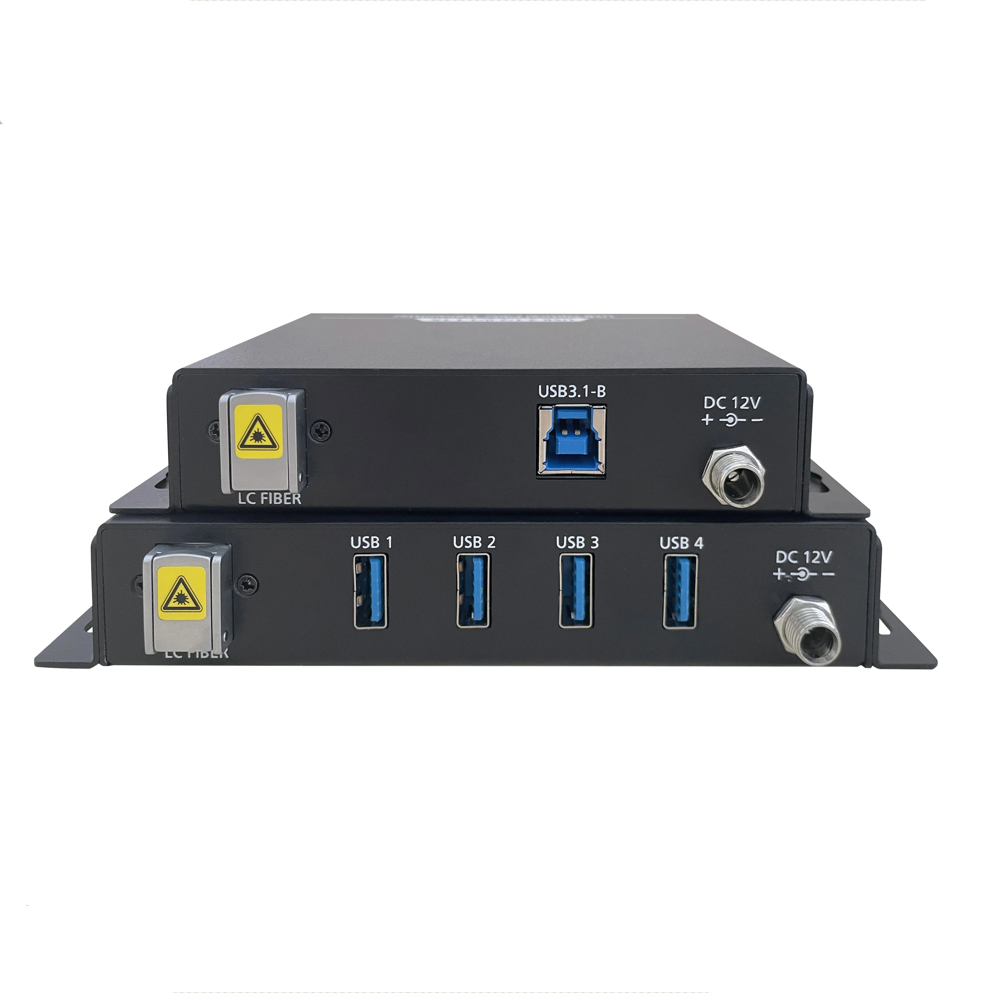 USB3.0 single fiber extender Compatible with USB2.0/1.1 USB Type-B to USB Type-A 1 in 4 out with 1 LC fiber up to 300 meter