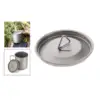 Ultralight Titanium Alloy Mug Lid Camping Water Cup Cover Foldable Handle 2