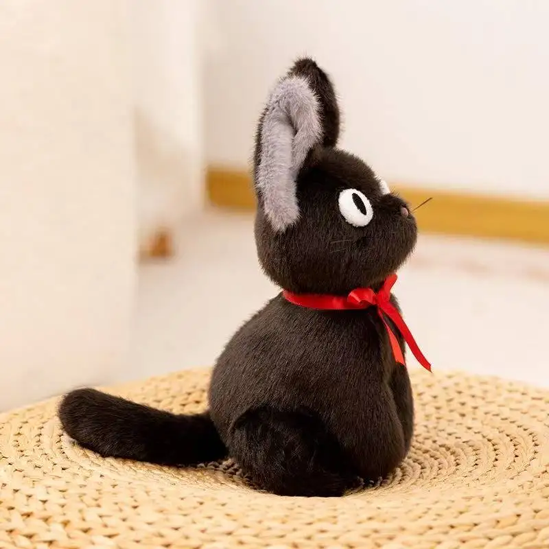 Nice 1pc 25cm Cute Bla Doll Riding Broomsti Witch's Pet Cat Toy Charm For Girls Soft Stuffed Toy Universal Pp Cotton Filling