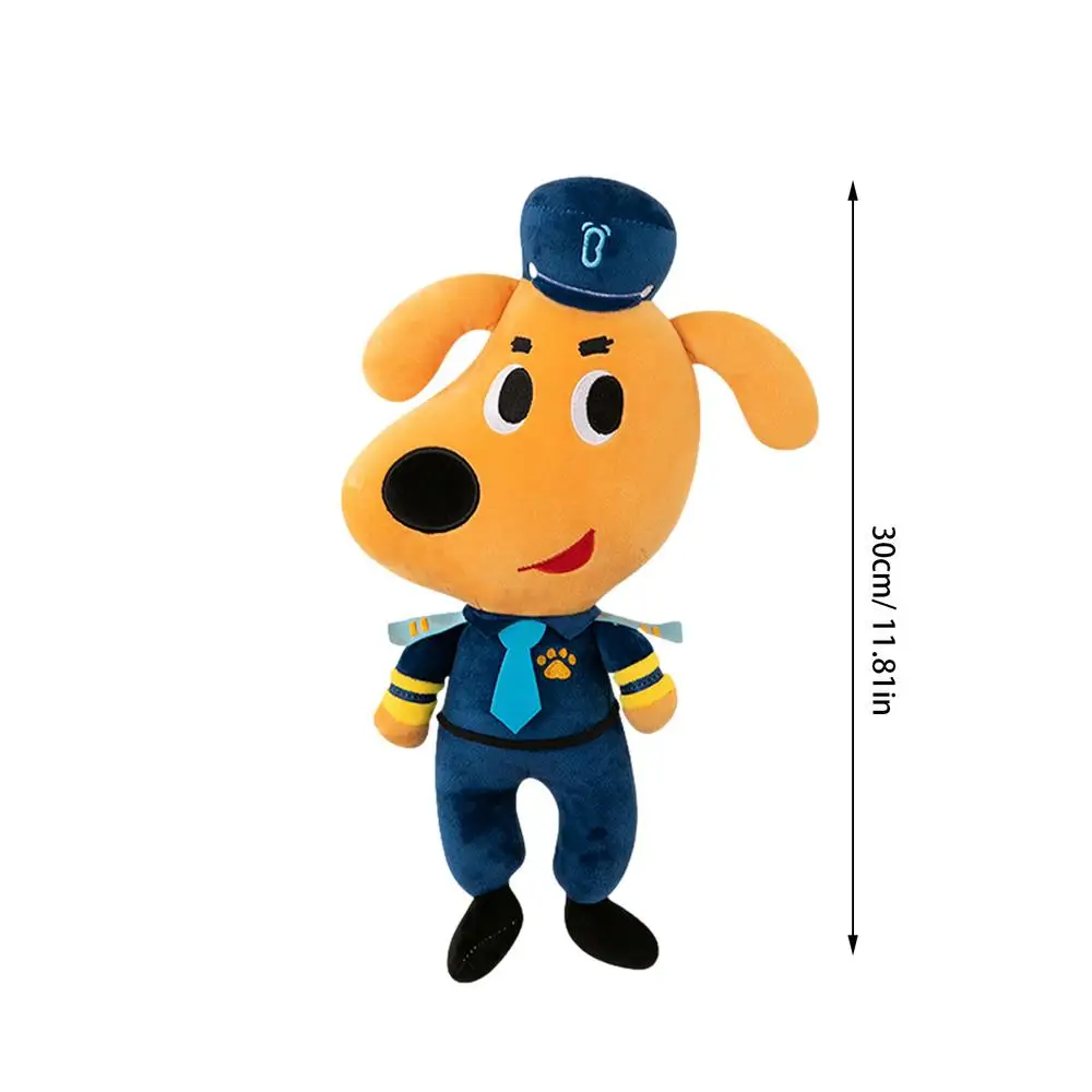 thumbnail image 1 of 30cm Sheriff Labrador Dog Plush Toy Stuffed Animal Anime Security Sergeant Labrador Wolf Dog Police Officer Doll Soft Toys Gifts, 1 of 5