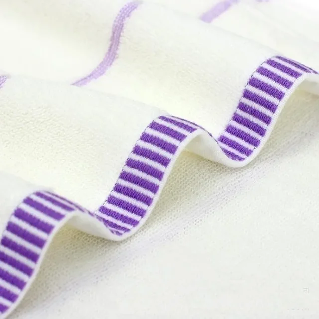 2PCS 35*75cm Aromatherapy Soft Bath Towel Cotton Embroidery Lavender Towel Set Cotton Hand Face Towel Sheet Set 4