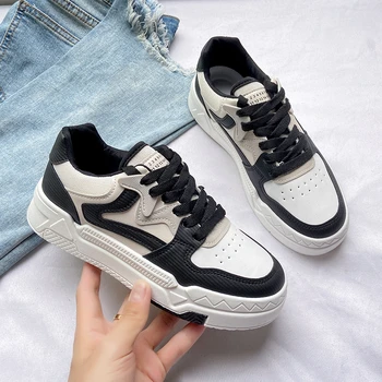 Fashion Small White Shoes Women New Spring and Autumn Leisure Sports Shoes Girls with Thick Soles Low Top Board Shoes 1