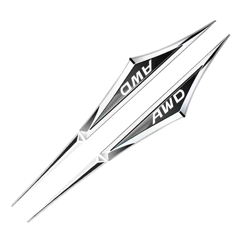 아연 합금 자동차 스티커, 자동차 오토바이 로고 엠블럼, 풍력 터빈 아연 합금 고급 머드가드, 볼보 AWD용 자동차 액세서리, 2 개