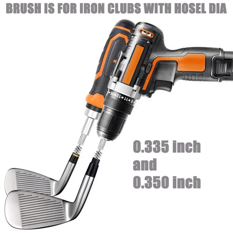 Golf Clubs Head Hosel Brush Electric Stainless Steel Electric Drill Wire Brush for Golf Club Head Cleaning Tool Golf Accessories 4