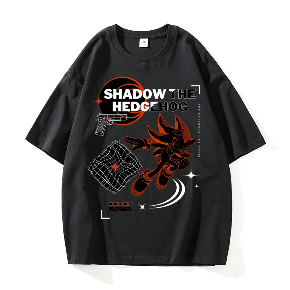 Shadow Hedgehog T Shirt Men Retro Vintage Graphic Tees Men Harajuku Cotton Casual Short Sleeve Tshirt Tops Unisex Male 3