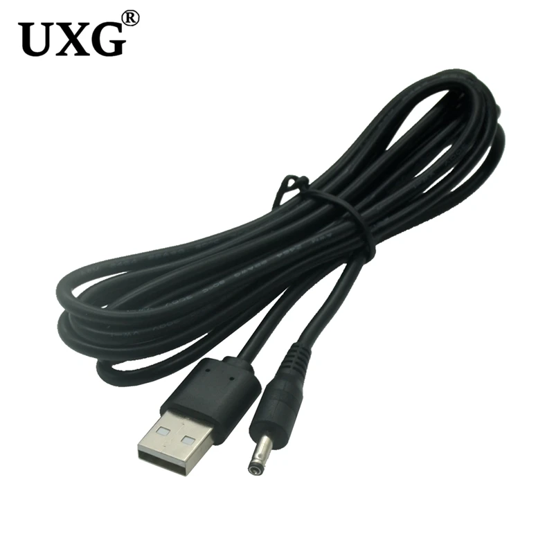 Power Adapter DC Power Adapter Plug USB Convert To 3.5X1.35 Mm 3.5*1.35mm Black L Shape Right Angle Jack With Cord Connector Cable 1m White