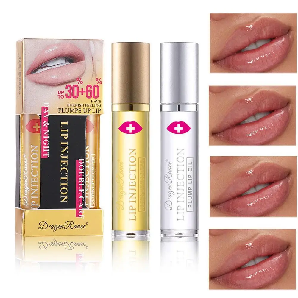 Instant Volume Lip Plumper Oil Set Anti-Wrinkle Reduce Lips Fine Lines Increases Elasticity Moisturizing Sexy Lip Care Cosmetics спрей для укладки syoss big sexy volume 150 мл