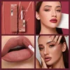 Matte Liquid Lipstick 6 Colors Long Lasting Lip Ink Lip Tint Non-stick Cup Nude Lip Gloss Waterproof Cosmetics Make Up