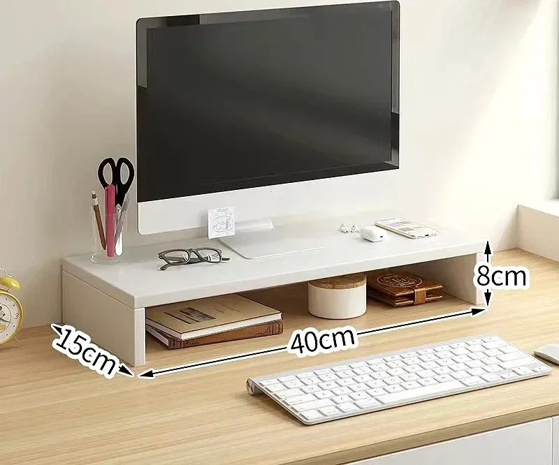 Soporte elevador para monitor: soporte ergonómico para computadora portátil, organizador de escritorio, almacenamiento para teclado